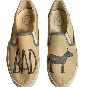 Inkkas Bad Ass Slip On Shoes Unisex Mens 6.5 Womens 8.5